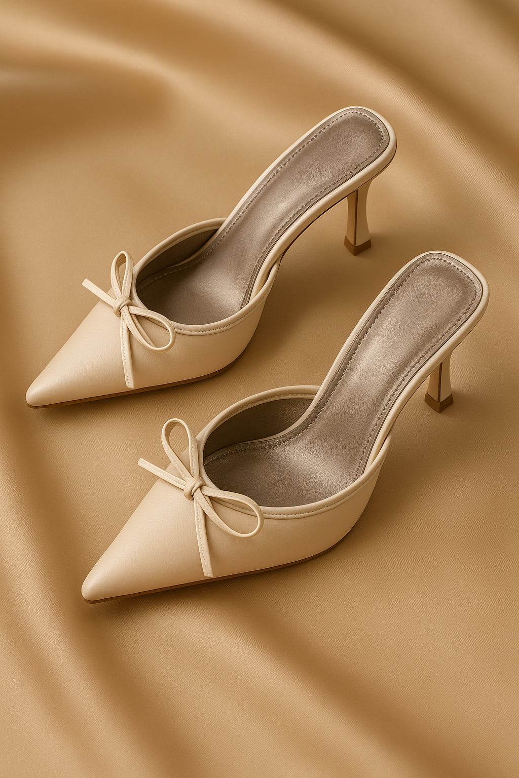 ELISE | CHIC MULES WITH SATIN KNOT 