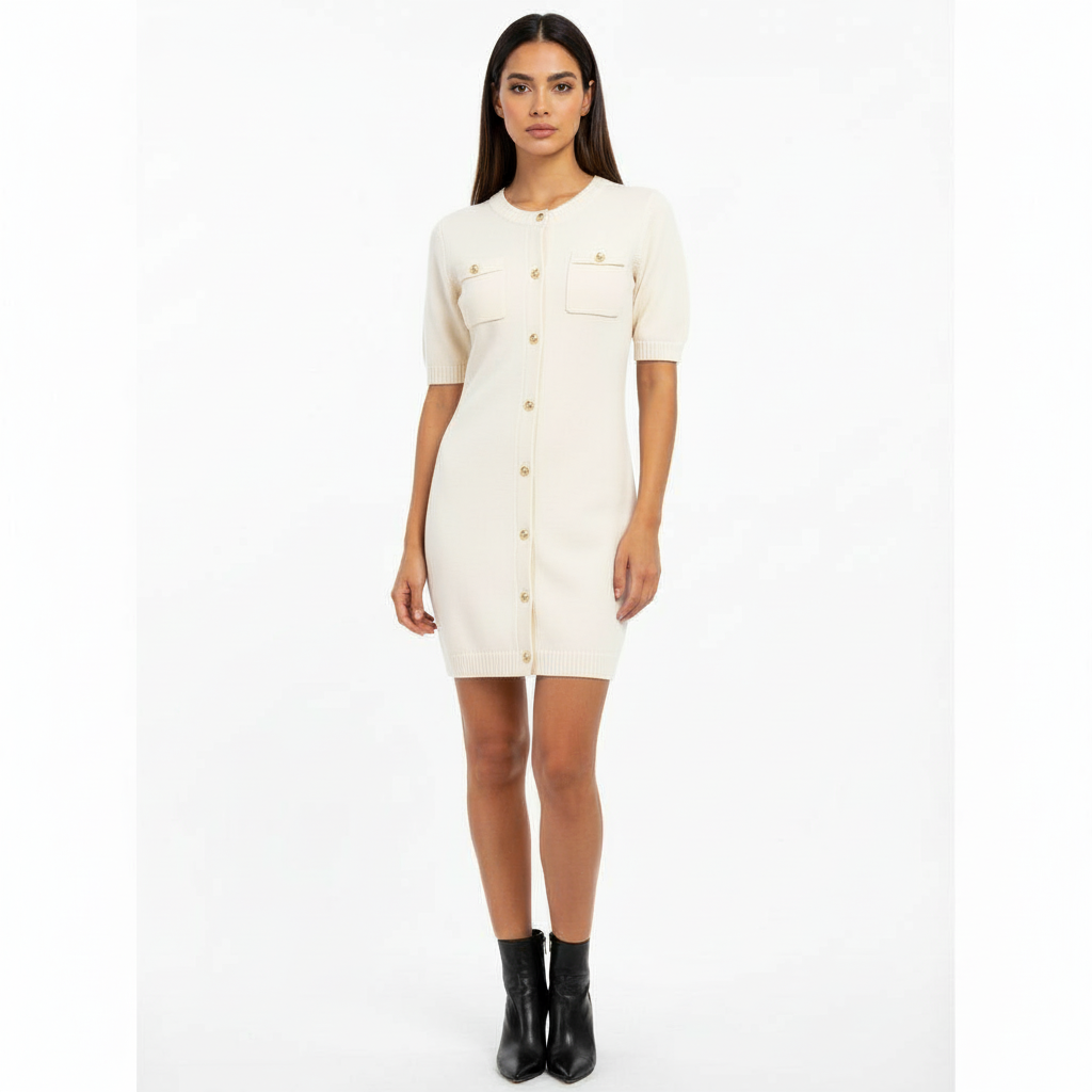 MANON | ELEGANT SHORT TWEED DRESS